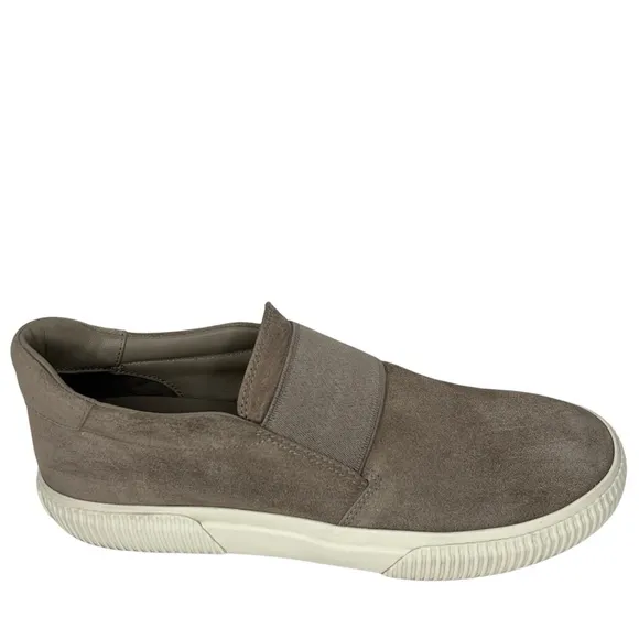 Vince Gray Kirkland Slip On Suede Gum Sole Casual Shoes Size 7M