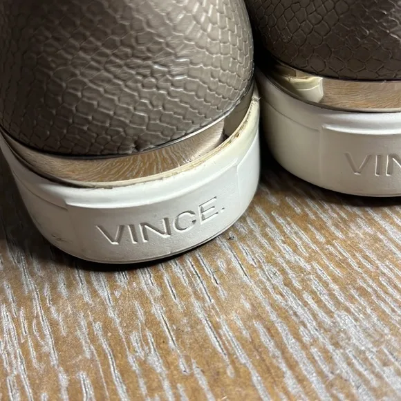 VINCE Tan Pointy Slip On Leather Shoes 6