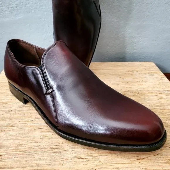 Vintage Breather Wright Leather Slip On Dress Shoes