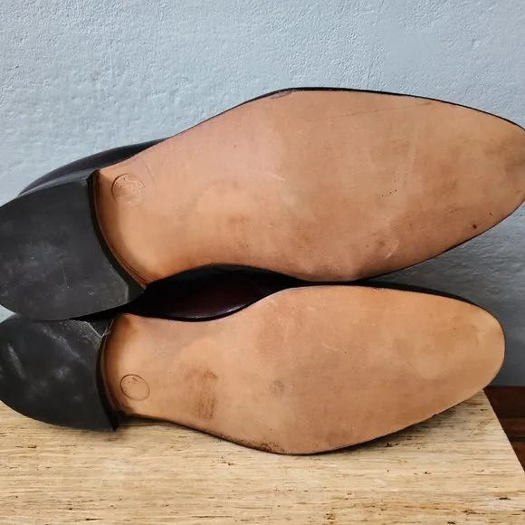Vintage Breather Wright Leather Slip On Dress Shoes