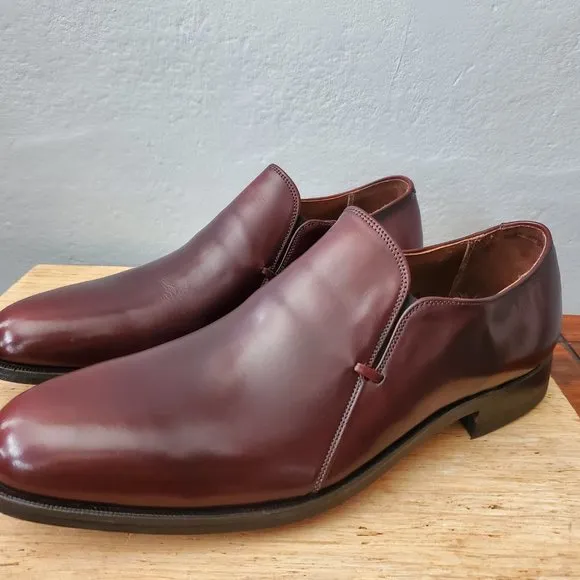 Vintage Breather Wright Leather Slip On Dress Shoes