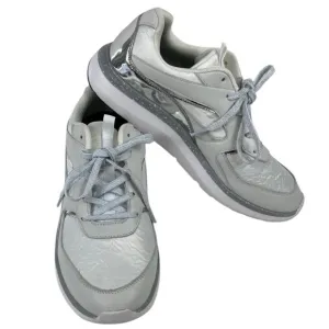 Vionic Adela Met White &amp; Metallic Silver Walking Shoe