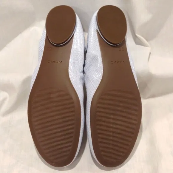 Vionic Alexa Ballet Flat Arctic Ice Serpentine Size 8 NWOT