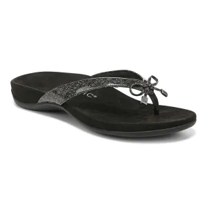 VIONIC BELLA BLACK TILE TOE POST SANDAL