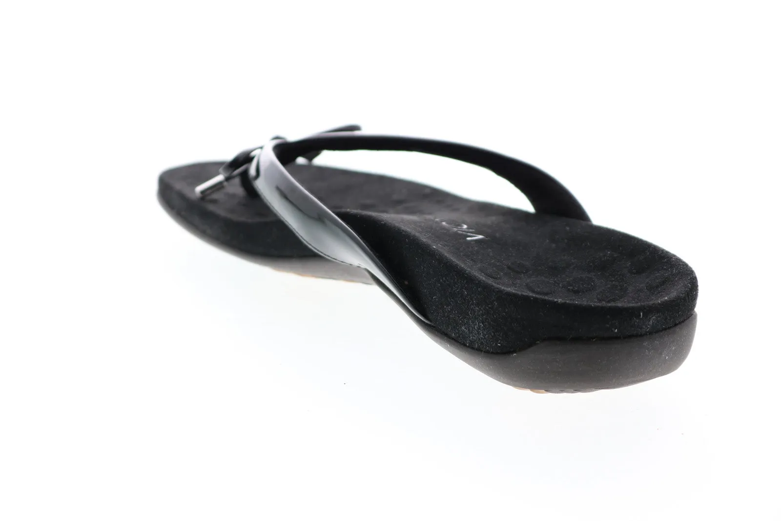 Vionic Bella Ii Toe Post Bow 10000435-BLK Womens Black Flip-Flops Sandals Shoes