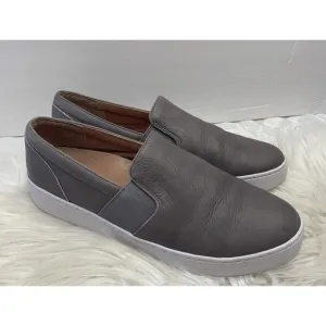 Vionic Demetra Slip On Sneakers Shoes Comfort‎ Gray Leather Women’s Size 8