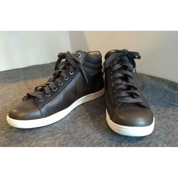 VIONIC Leather Sneakers Malcom‎ Suede Hi Top Casual Comfort Lace Up Shoes Mens 8