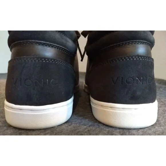 VIONIC Leather Sneakers Malcom‎ Suede Hi Top Casual Comfort Lace Up Shoes Mens 8