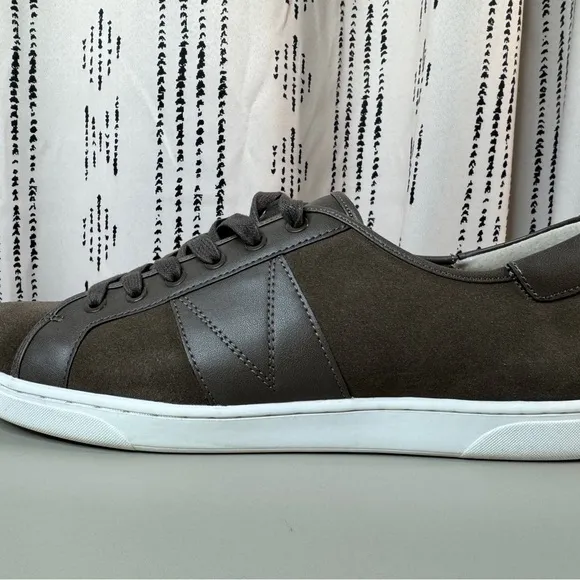 Vionic Mens Jerome Shoes Size 11.5 Brown Suede Lace-Up Casual Comfort Walking