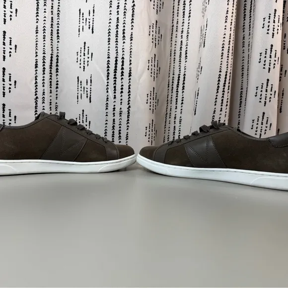 Vionic Mens Jerome Shoes Size 11.5 Brown Suede Lace-Up Casual Comfort Walking