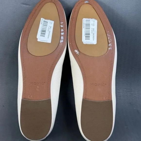 Vionic Soft Leather WILLA SLIP ON FLAT shoes womens size 8.5
