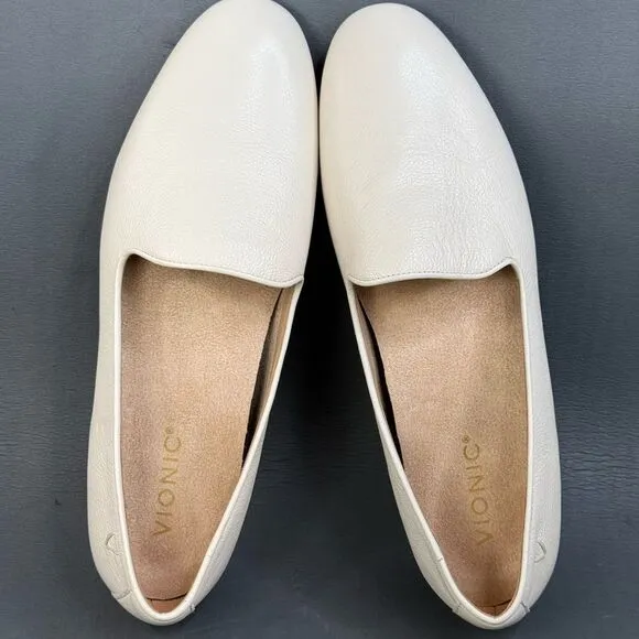 Vionic Soft Leather WILLA SLIP ON FLAT shoes womens size 9