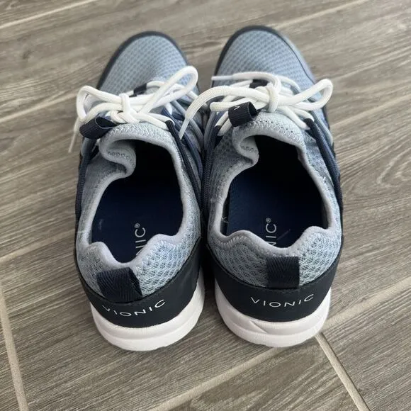 Vionic Zeliya Size‎ 9.5 Wide Blue Two Tone Athletic Slip On Gym Shoes