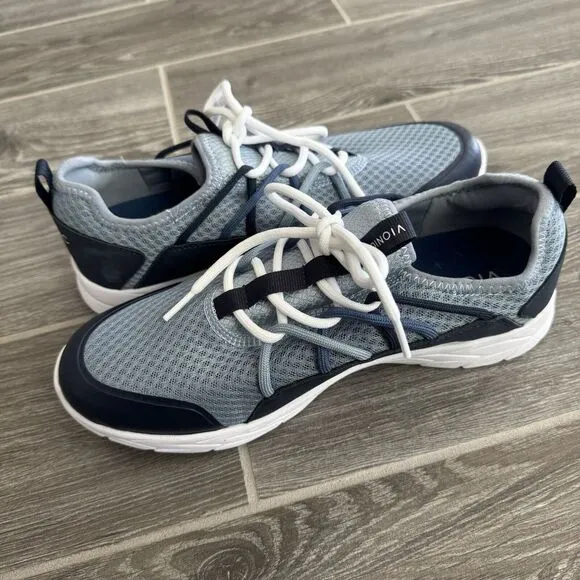 Vionic Zeliya Size‎ 9.5 Wide Blue Two Tone Athletic Slip On Gym Shoes