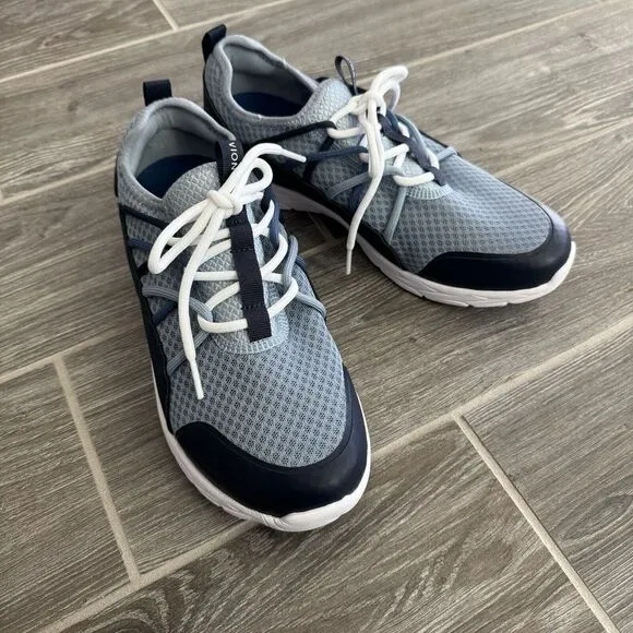 Vionic Zeliya Size‎ 9.5 Wide Blue Two Tone Athletic Slip On Gym Shoes