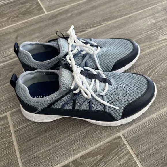 Vionic Zeliya Size‎ 9.5 Wide Blue Two Tone Athletic Slip On Gym Shoes