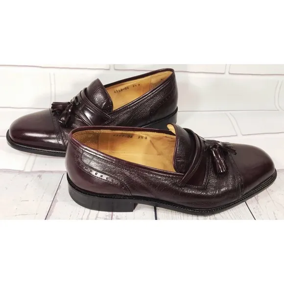 Vito Rufolo Leather Tassel Loafers Slip On Shoes