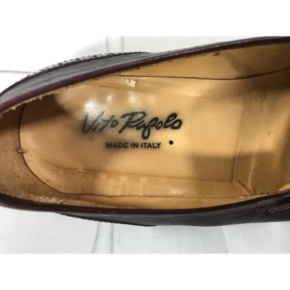 Vito Rufolo Leather Tassel Loafers Slip On Shoes