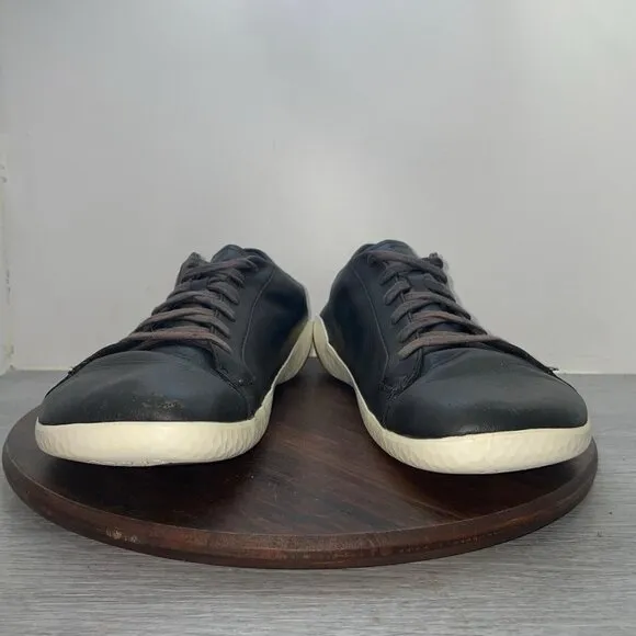 Vivobarefoot Mens 13 US 47 EU Trainers Geo Court II Black Leather Shoes Sneaker
