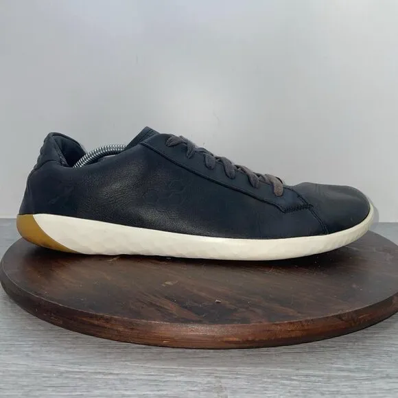 Vivobarefoot Mens 13 US 47 EU Trainers Geo Court II Black Leather Shoes Sneaker