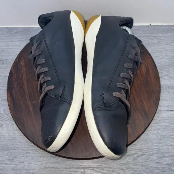 Vivobarefoot Mens 13 US 47 EU Trainers Geo Court II Black Leather Shoes Sneaker