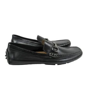 Wallin &amp; Bros Mens Black Leather Loafer Drivers Shoes Sz 10