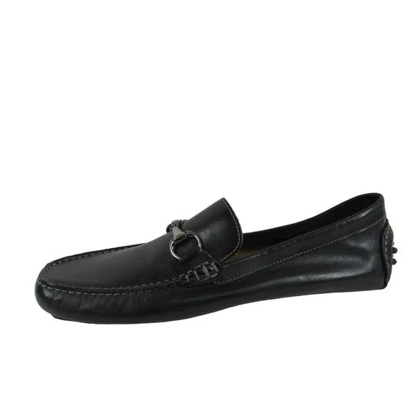 Wallin &amp; Bros Mens Black Leather Loafer Drivers Shoes Sz 10