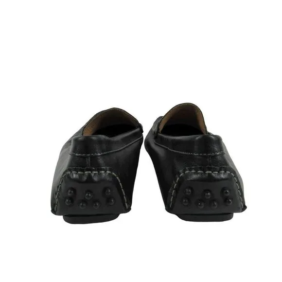 Wallin &amp; Bros Mens Black Leather Loafer Drivers Shoes Sz 10