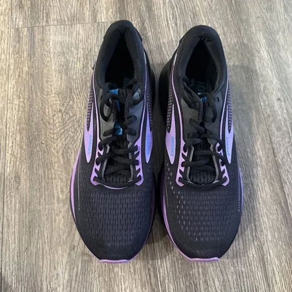 Women  SAMPLE Brooks Trace 2 Black Purple Running Shoes Size 8.5 NEW