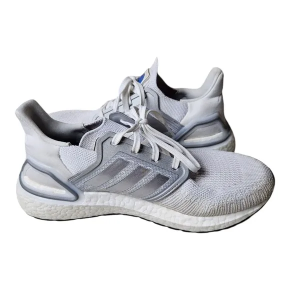 Women's Adidas Ultraboost 20 NASA FX7992 White Running Shoes - Size 8.5