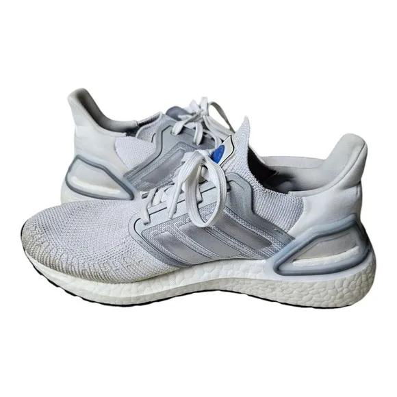 Women's Adidas Ultraboost 20 NASA FX7992 White Running Shoes - Size 8.5