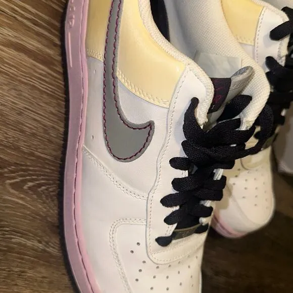 Womens Nike Air Force 1 Low purple grey pink white shoes