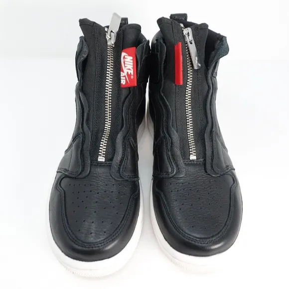 Women's Nike Air Jordan 1 Hi Zip Size 5.5 AT0575 006 Black Gym Red