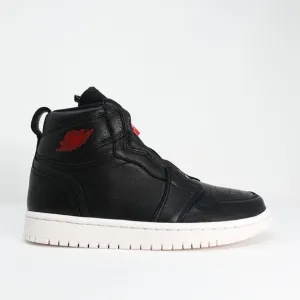 Women's Nike Air Jordan 1 Hi Zip Size 5.5 AT0575 006 Black Gym Red