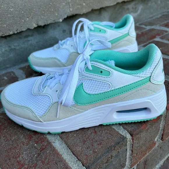 Womens Nike Air Max SC White/Emerald Rise-Jade Ice Running Shoes FN7163 100 NEW