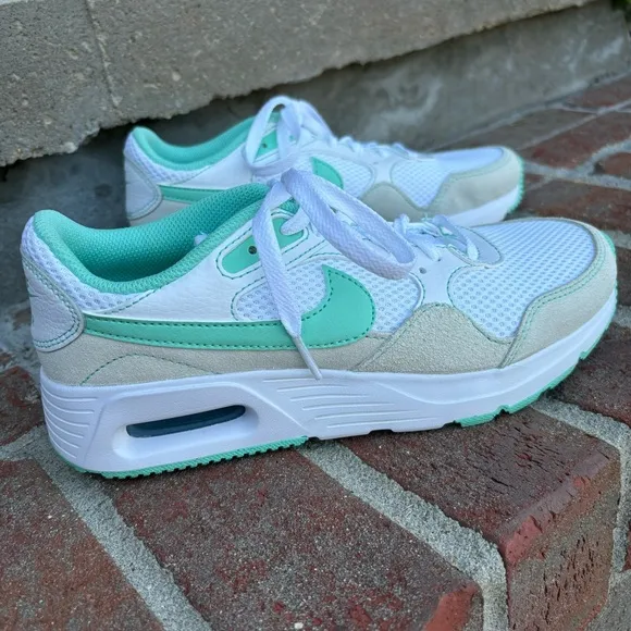 Womens Nike Air Max SC White/Emerald Rise-Jade Ice Running Shoes FN7163 100 NEW