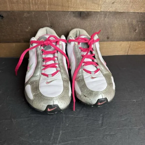 Women's Nike Shox Cross Trainer Shoes Size 8.5‎ Rn 322315-161 White Pink