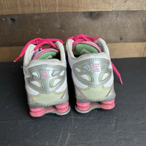 Women's Nike Shox Cross Trainer Shoes Size 8.5‎ Rn 322315-161 White Pink