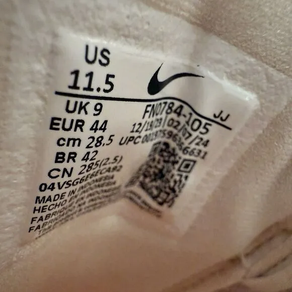 Women's Size 11.5 /Men's 10 Nike Air Max Solo White Sail/Brown Gym Workout Shoes