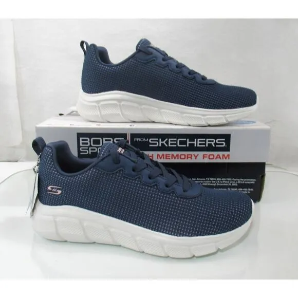 Women's Skechers Bobs B Flex Visionary Essence Memory Foam Sneaker Navy Size 8.5