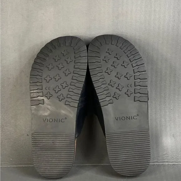 Womens Vionic Georgie Leather black Slip On Shoes  size 6.5