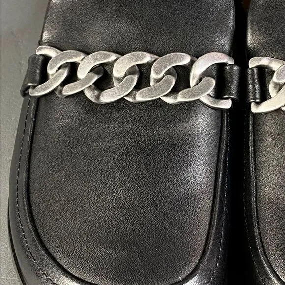 Womens Vionic Georgie Leather black Slip On Shoes  size 6.5