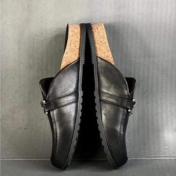 Womens Vionic Georgie Leather black Slip On Shoes  size 6.5