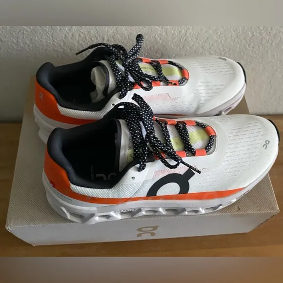 WOMEN'S White All ON Cloud CLOUDMONSTER RUNNING SHOES Sneakers Size 9