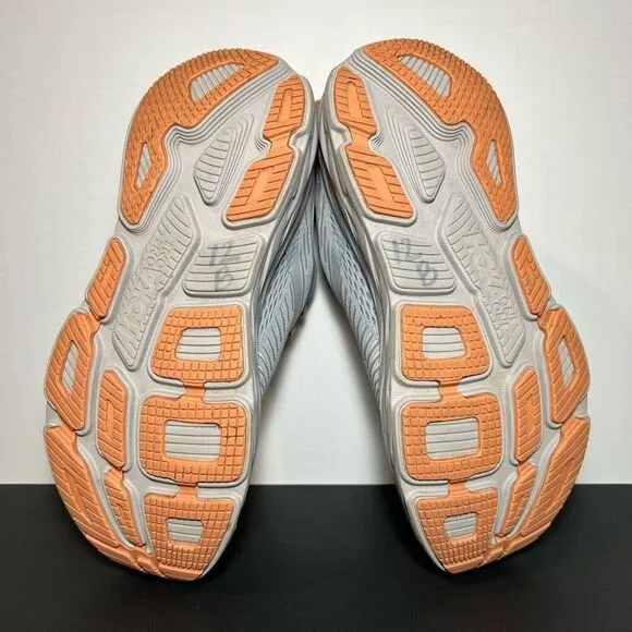 Womens HOKA ONE ONE Bondi 7 Gray Running Shoes / Size 10.5