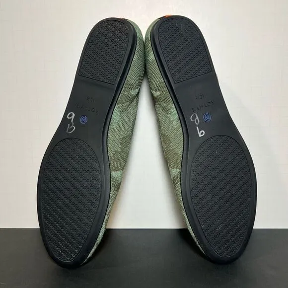 Womens ROTHYS The Loafer Olive Green Camouflage Slip On Shoes / Size 10.5