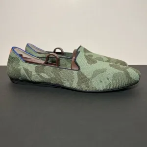 Womens ROTHYS The Loafer Olive Green Camouflage Slip On Shoes / Size 10.5