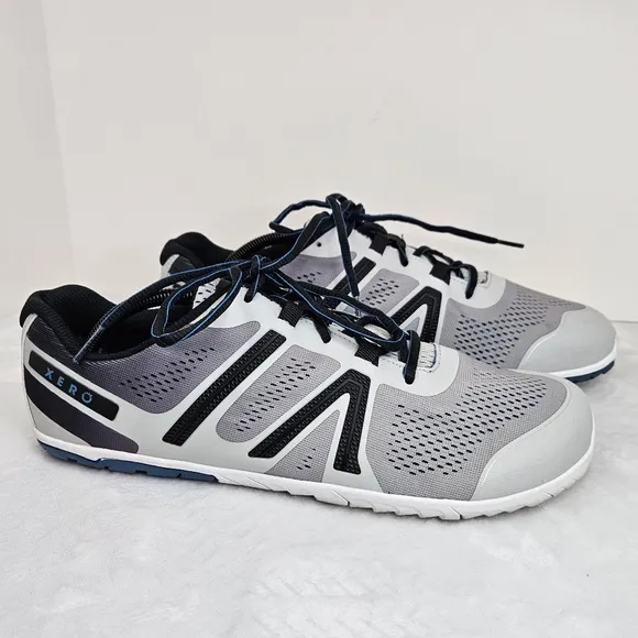 Xero Shoes Mens HFS Gray Running Shoes Size 13 Medium (D, M) Black Blue Barefoot