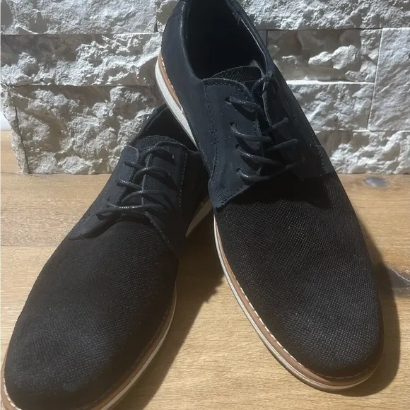 ZANZARA BLAZE LEATHER CANVAS DERBY SIZE 12 COLOR BLACK NEW WITHOUT BOX