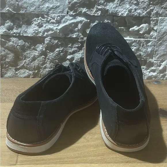 ZANZARA BLAZE LEATHER CANVAS DERBY SIZE 12 COLOR BLACK NEW WITHOUT BOX